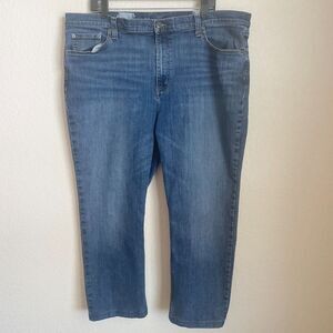 LL Bean Womens Jeans Size 42 Blue Denim Bean Flex Classic Fit Stretchy Comfy